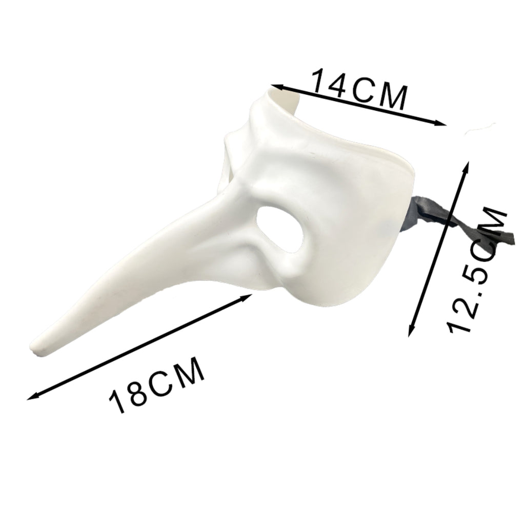 Máscara de la Peste Negra - Doctor de la Peste | Máscara Blanca para Disfraz Medieval, Gótico, Halloween y Carnaval