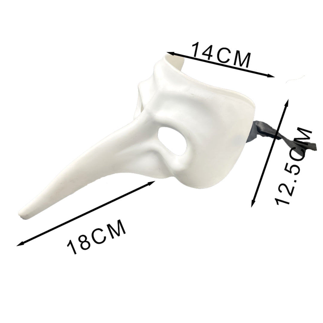 Máscara de la Peste Negra - Doctor de la Peste | Máscara Blanca para Disfraz Medieval, Gótico, Halloween y Carnaval