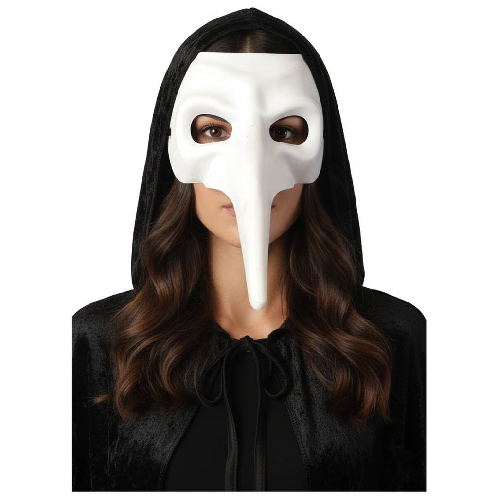 Máscara de la Peste Negra - Doctor de la Peste | Máscara Blanca para Disfraz Medieval, Gótico, Halloween y Carnaval