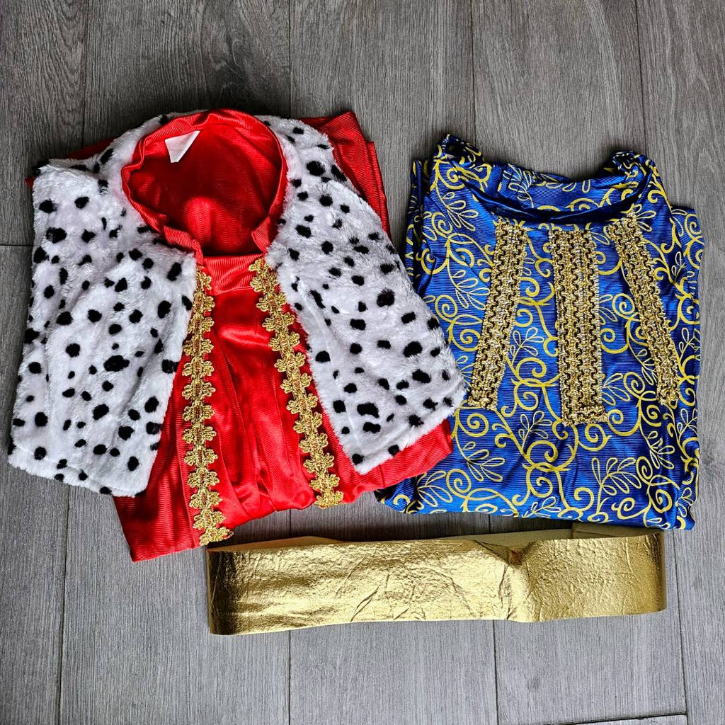 Disfraz Rey Mago Adulto - Traje con Bastón y Corona Dorada | Halloween, Carnaval