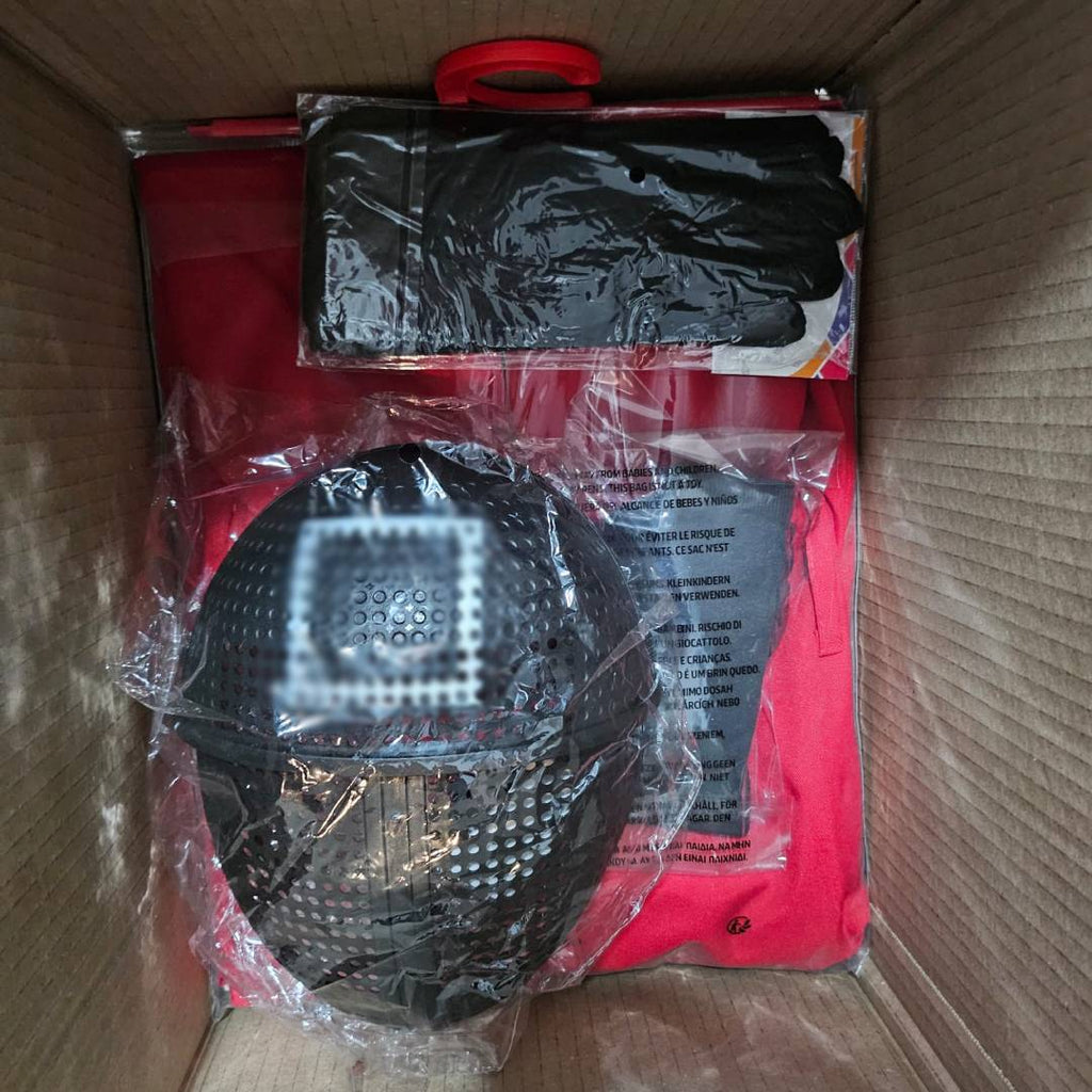 Disfraz Guardián Rojo Infantil - Mono con Capucha y Máscara Cuadro | Carnaval y Fiestas | Solidado Talla 5-13 años