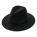 Sombrero Fedora Negro de Ala Ancha - Fieltro - Estilo Clásico Unisex