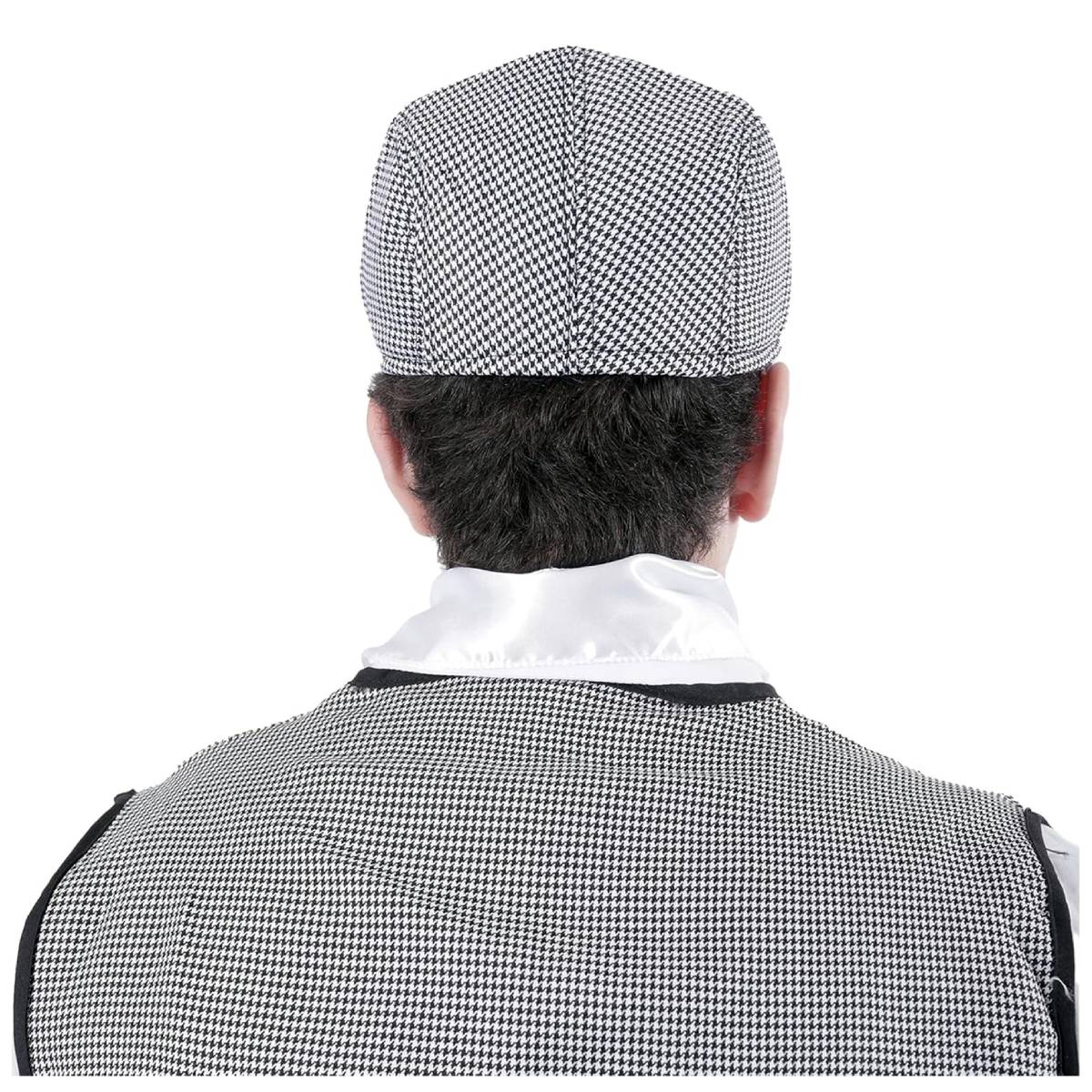 Disfraz de Chulapo Madrid Hombre Adulto 4 Piezas - Chaleco, Gorra Parpusa, Pañuelo y Clavel Rojo - San Isidro y Carnaval