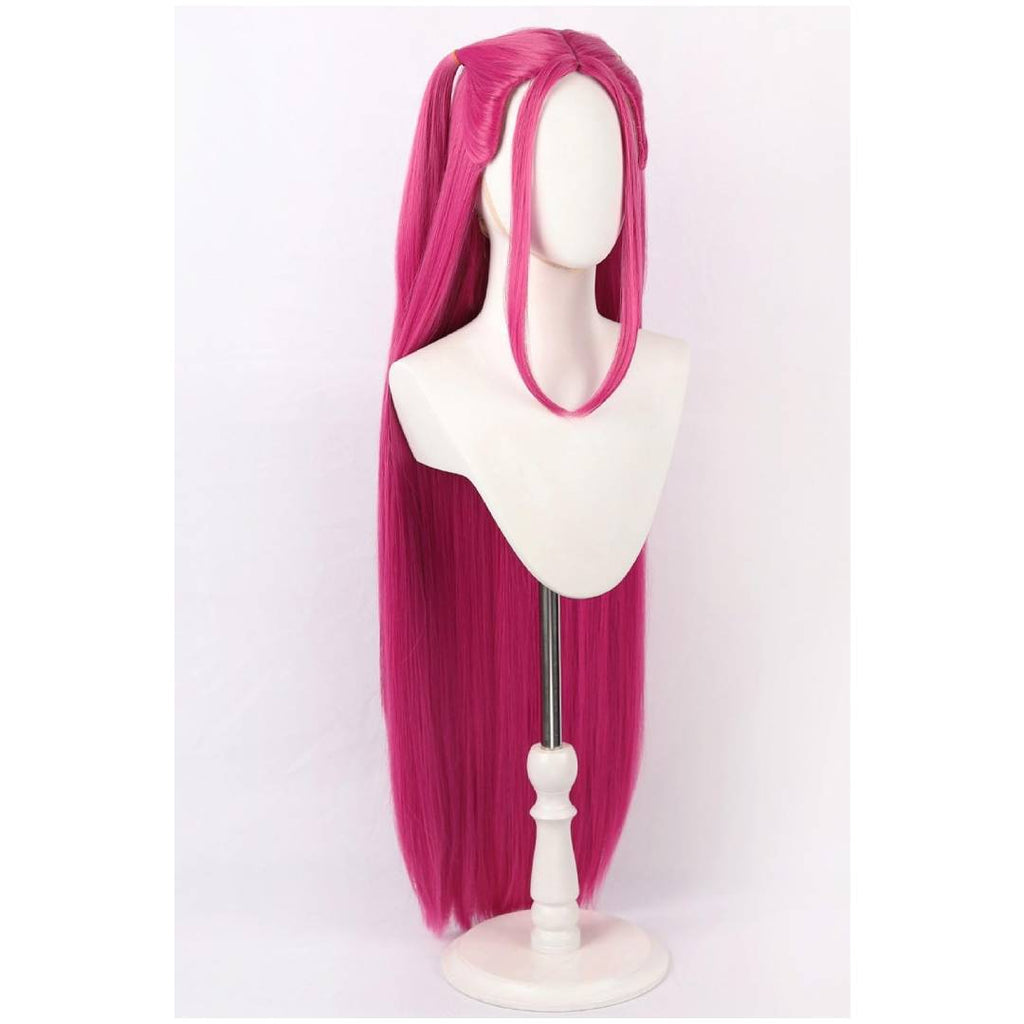 Peluca Rosa Larga K-pop - Princesa Guerrera Musical - Cabello Sintético para Niñas