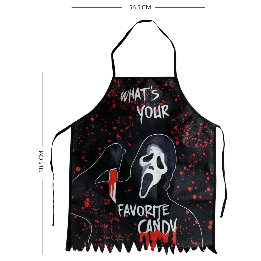 Disfraz de Asesino de Terror para Adulto - Kit Completo de Halloween: Máscara de Grito, Delantal Sangriento, Cuchillo y Guantes - Talla Única Hombre para Carnaval y Fiestas Temáticas