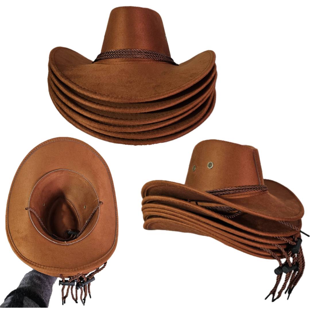 Disfraz Vaquero Lujo - Sheriff Western | Carnaval, Fiestas Temáticas | Con Sombrero Cowboy Marrón