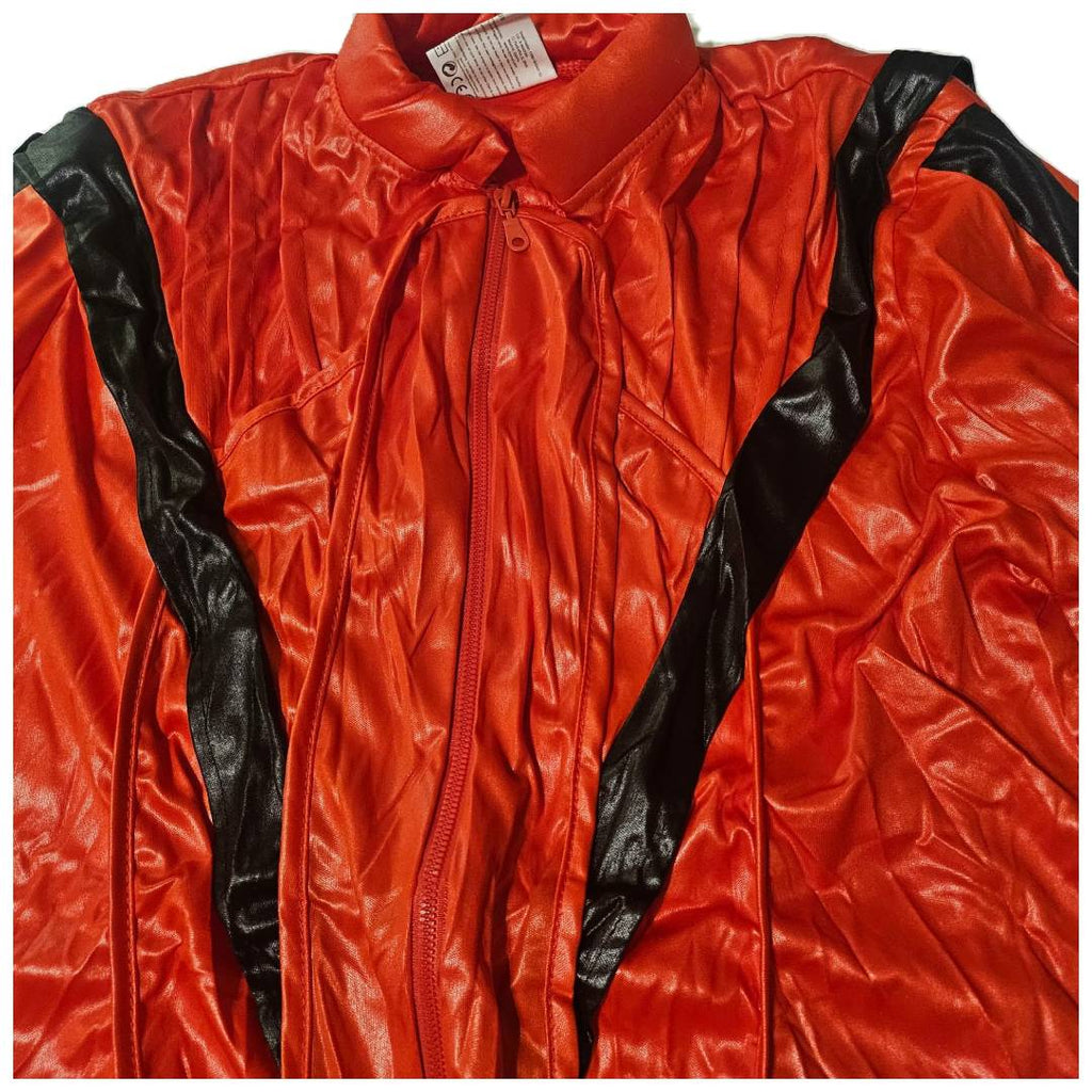 Disfraz de Cantante Estrella del Pop 80s | Chaqueta y Pantalón Rojo para adulto Talla Única M/L