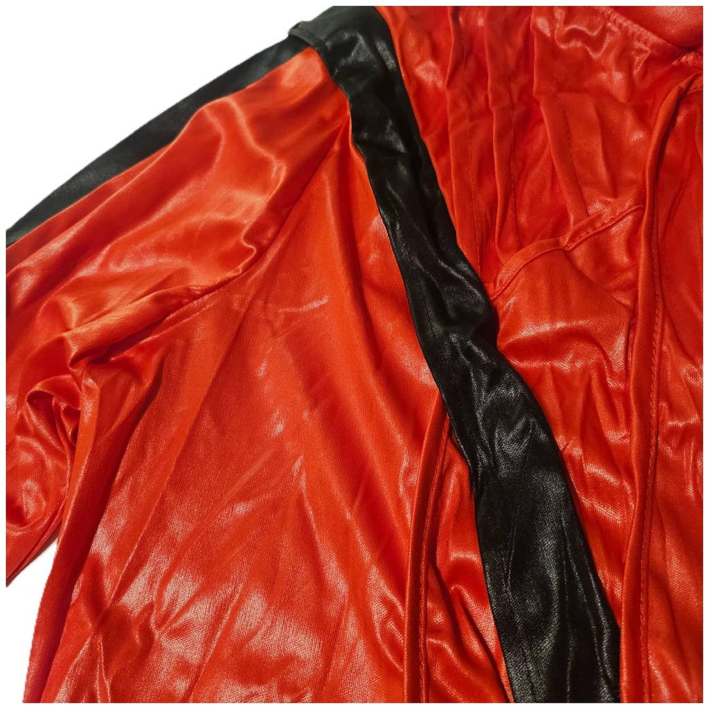 Disfraz de Cantante Estrella del Pop 80s | Chaqueta y Pantalón Rojo para adulto Talla Única M/L