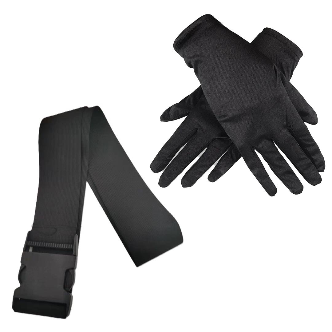 Mono Rojo de Supervivencia Adulto - Traje de Vigilante con Accesorios Negros - Disfraz de Grupo para Fiestas de Disfraces y Cosplay