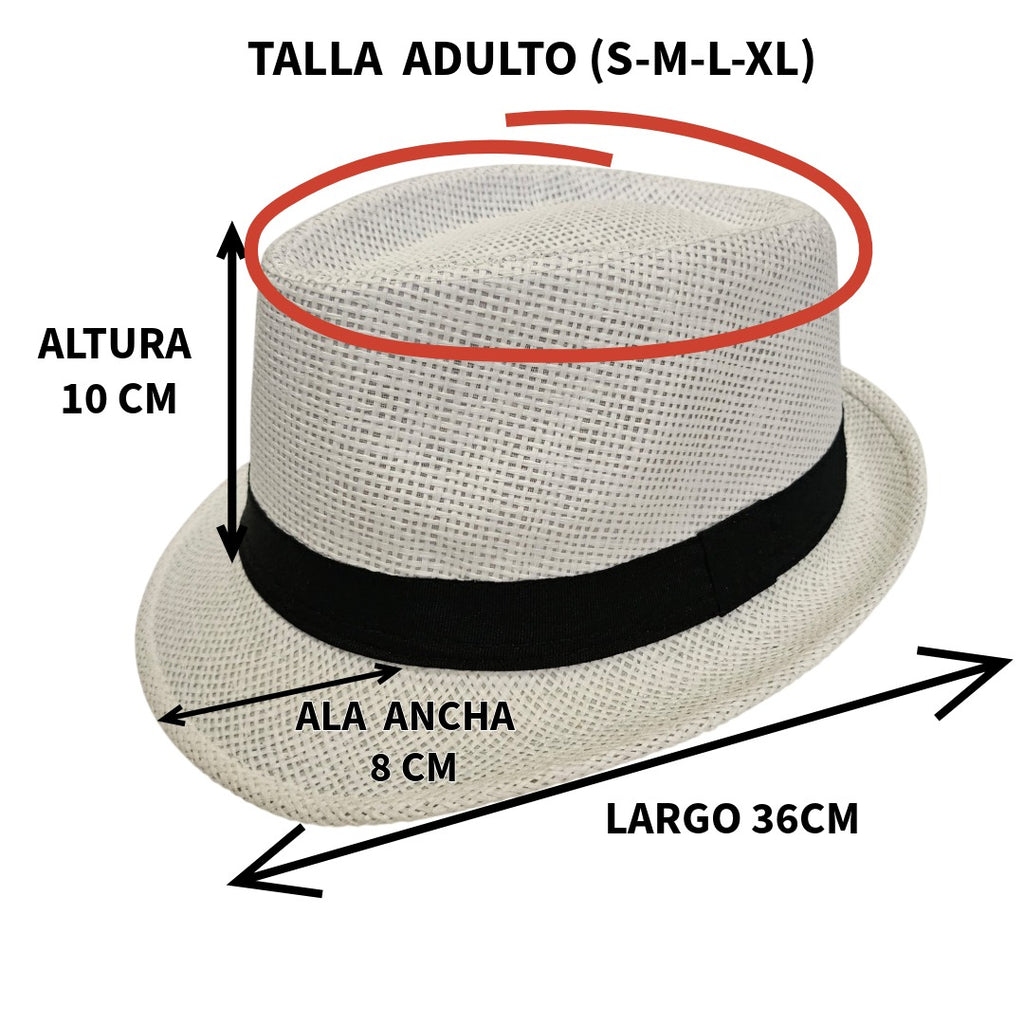 Sombrero de Paja de Papel para Hombre y Mujer Adulto - Sombrero de Sol Estilo Trilby Panamá de Ala Corta Resistente y Fuerte, Gorro de Verano Unisex para Playa, Viajes y Eventos (Tallas S, M, L, XL)
