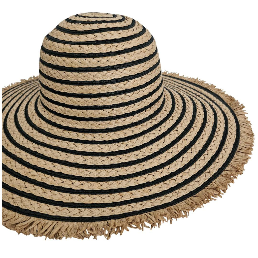 Pamela de Paja Ala Ancha 13cm para Mujer, Sombrero Sol Playa y Disfraz Temático, Calidad Premium Talla Única Ajustable