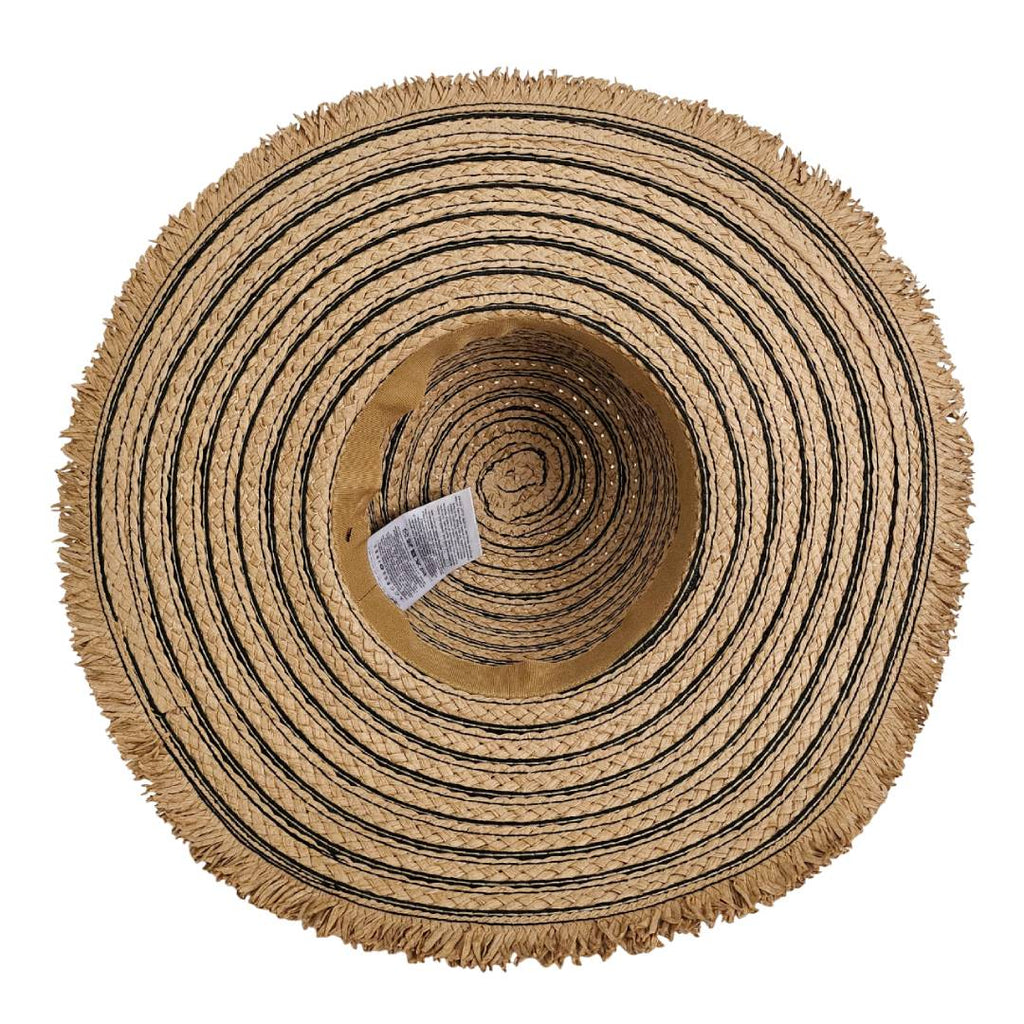 Pamela de Paja Ala Ancha 13cm para Mujer, Sombrero Sol Playa y Disfraz Temático, Calidad Premium Talla Única Ajustable