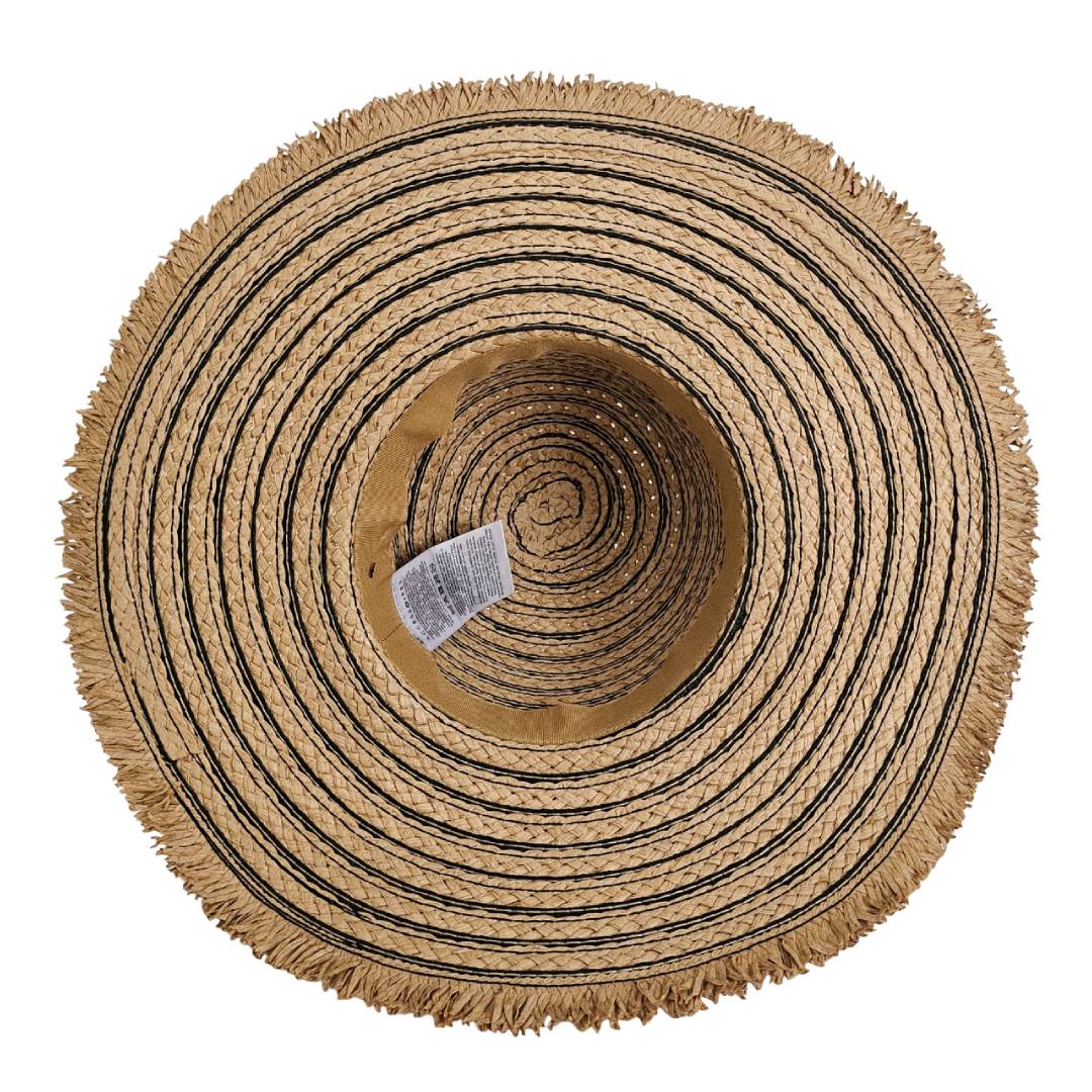 Pamela de Paja Ala Ancha 13cm para Mujer, Sombrero Sol Playa y Disfraz Temático, Calidad Premium Talla Única Ajustable