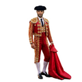 Kit Torero para disfraz Capote Rojo (145x70cm) + Montera a Elegir | Sombrero Talla única Adulto Carnaval, Teatro y Eventos