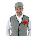 Disfraz de Chulapo Madrid Hombre Adulto 4 Piezas - Chaleco, Gorra Parpusa, Pañuelo y Clavel Rojo - San Isidro y Carnaval