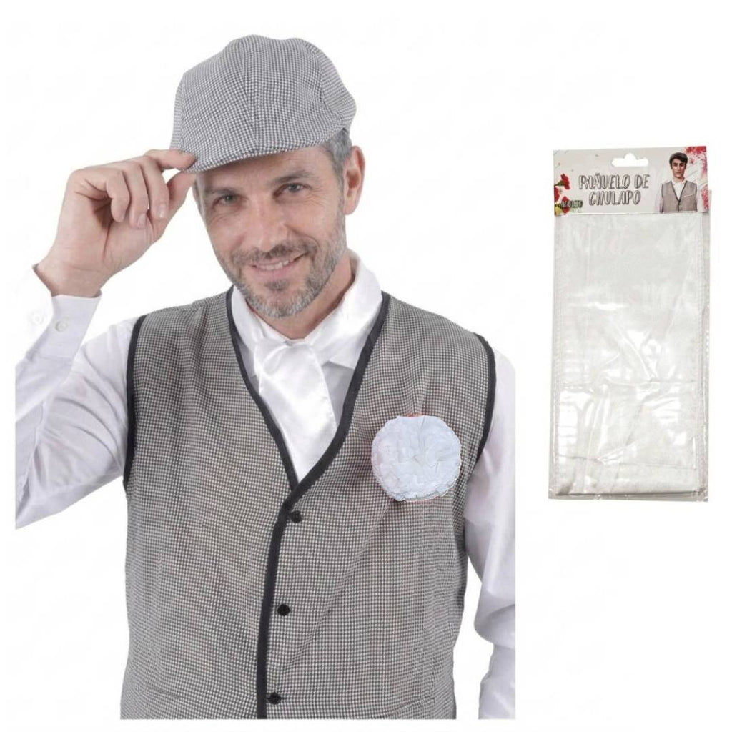 Lote 12 Pañuelos Blanco Chulapo para Disfraz Madrileño San Isidro Cultura Española