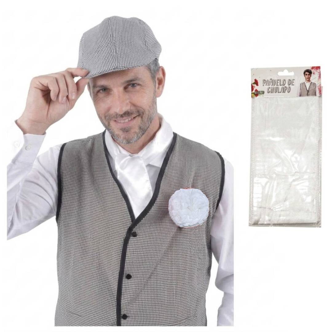 Lote 12 Pañuelos Blanco Chulapo para Disfraz Madrileño San Isidro Cultura Española