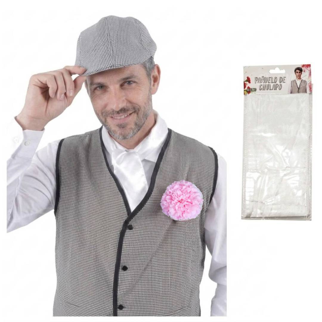 Lote 12 Pañuelos Blanco Chulapo para Disfraz Madrileño San Isidro Cultura Española