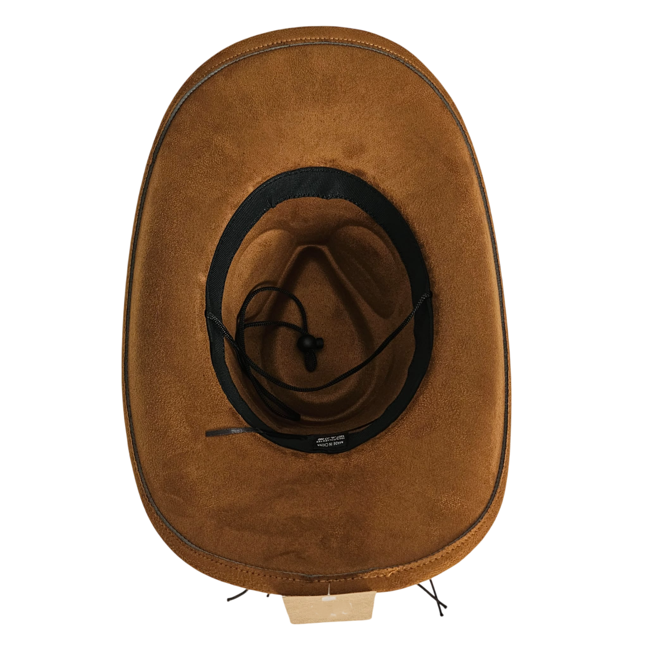 Sombrero Vaquero Estilo Western de Ala Ancha - Sombrero Cowboy de Gamuza Sintética Ajustable para Adulto - Accesorio Premium para Carnaval, Halloween y Eventos Temáticos - Marrón Rústico