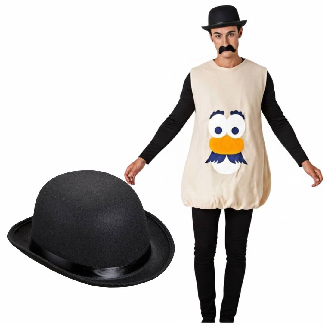 Disfraz de Patata Divertida para Adulto - Traje con Sombrero y Bigote para Carnaval, Fiesta Halloween | Traje de personaje animado