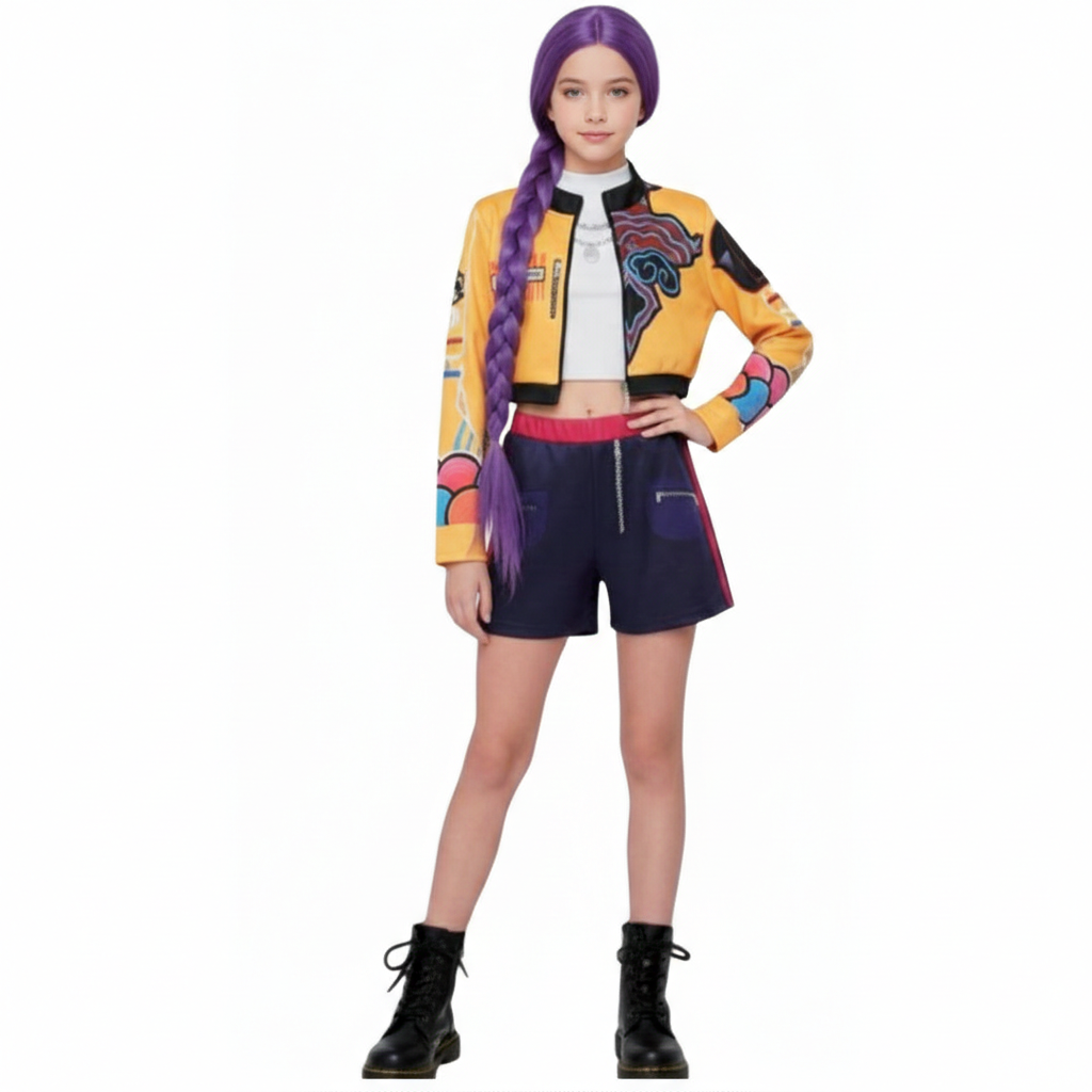 Disfraz K-pop Coreano Urbano - Traje Completo | Cosplay para Niñas | Talla 3-12 años