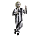 Disfraz de Rayas Verticales Blanco y Negro para Adulto - Traje Completo 3 Piezas para Halloween y Carnaval M-L-XL