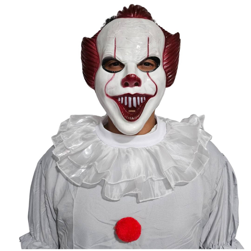Disfraz de Payaso Siniestro para Hombre - Set Completo con Máscara y Cuchillo Falso, Tallas M, L, XL - Halloween
