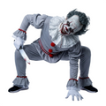Disfraz de Payaso Asesino Terror para Adulto - Conjunto Completo con Camisa, Pantalón, Guantes y Cuchillo - Talla M-XL