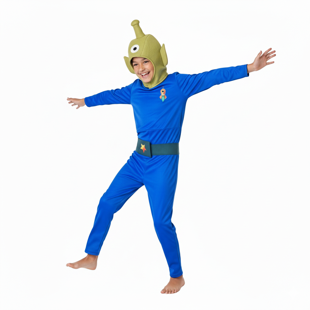 Disfraz de Marciano Galáctico para Niños - Traje de Extraterrestre Alienígena Azul | Carnaval y Halloween