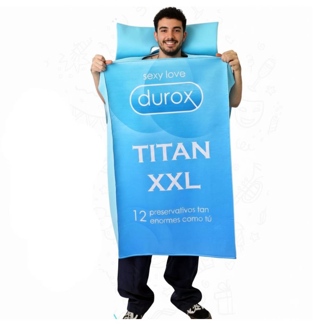 Disfraz de Condón Titan XXL - Traje Original y Divertido para Carnaval | Talla M/L
