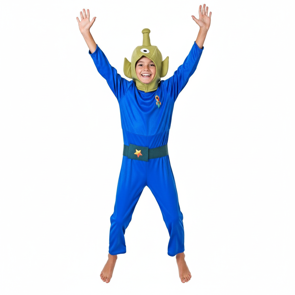 Disfraz de Marciano Galáctico para Niños - Traje de Extraterrestre Alienígena Azul | Carnaval y Halloween