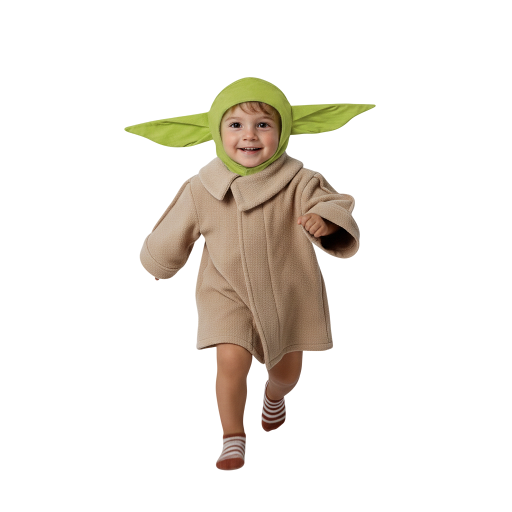 Disfraz Marciano Criatura Galáctica Alíen para Bebé - Túnica Suave con Gorro | Carnaval y Sesión de Fotos