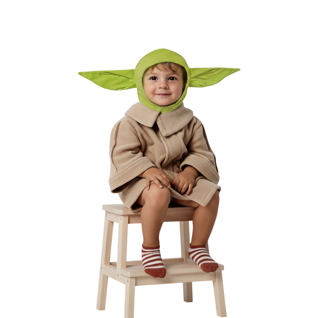 Disfraz Marciano Criatura Galáctica Alíen para Bebé - Túnica Suave con Gorro | Carnaval y Sesión de Fotos