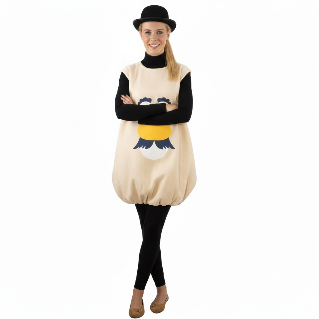 Disfraz de Patata Divertida para Mujer - Traje con Sombrero para Carnaval, Fiesta Halloween | Vestido de personaje animado