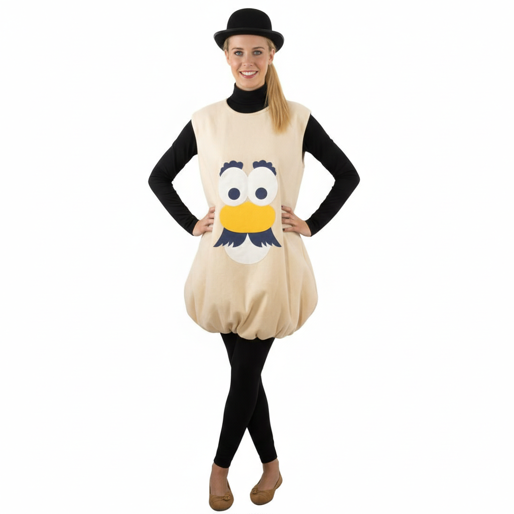 Disfraz de Patata Divertida para Mujer - Traje con Sombrero para Carnaval, Fiesta Halloween | Vestido de personaje animado