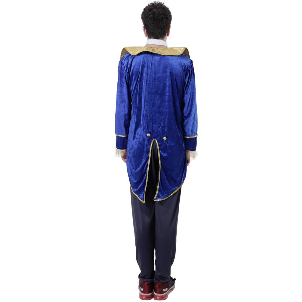Disfraz de Príncipe Bestia Azul de Cuento para Adulto - Traje de Gala Real para Carnaval y Eventos