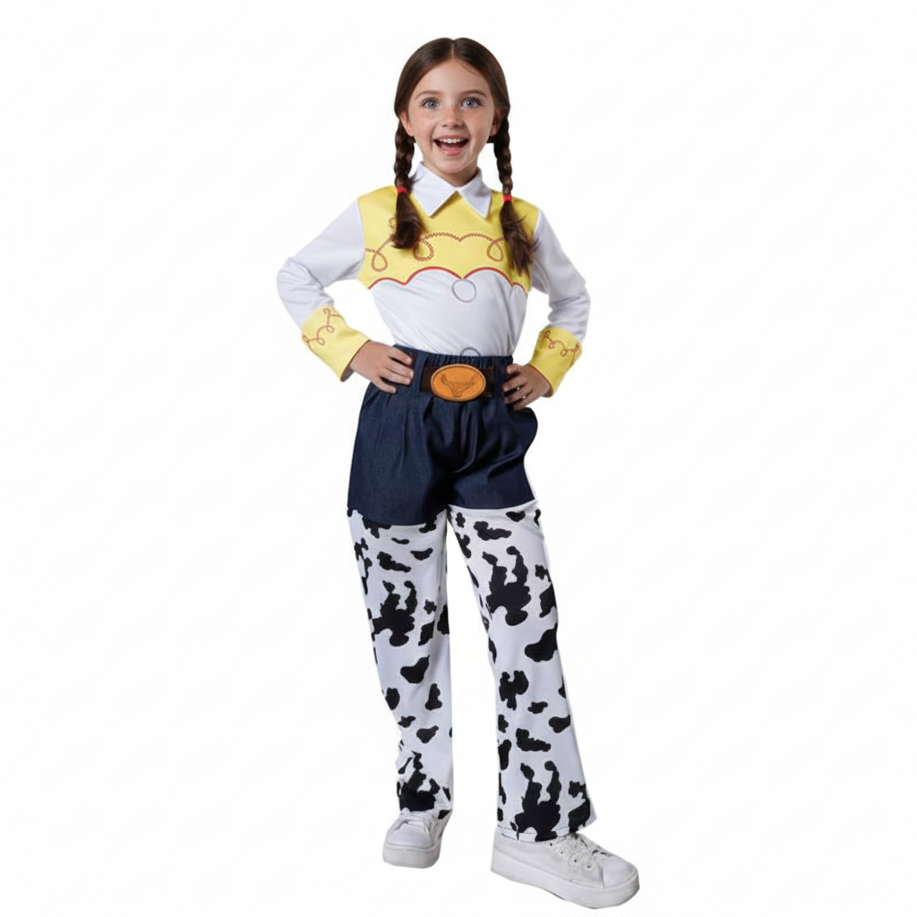 Disfraz Vaquera Niña - Cowgirl Básico Estilo Western | Carnaval, Fiestas Temáticas | Diversión Total | Talla 3-15 años