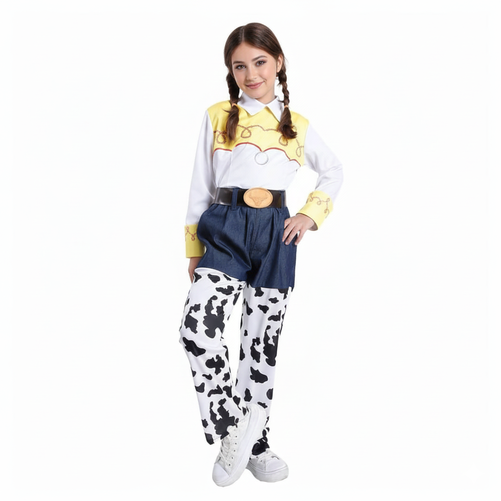 Disfraz Vaquera Niña - Cowgirl Básico Estilo Western | Carnaval, Fiestas Temáticas | Diversión Total | Talla 3-15 años