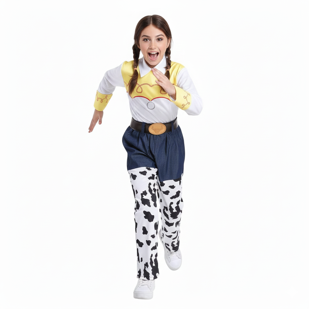 Disfraz Vaquera Niña - Cowgirl Básico Estilo Western | Carnaval, Fiestas Temáticas | Diversión Total | Talla 3-15 años