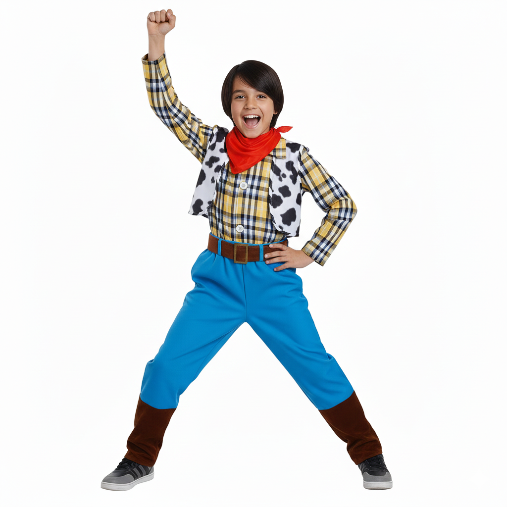 Disfraz Vaquero Niño - Traje Cowboy Completo | Fiesta Temática | Ideal para Jugar | Talla 3-12 años