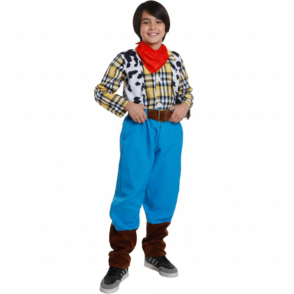 Disfraz Vaquero Niño - Traje Cowboy Completo | Fiesta Temática | Ideal para Jugar | Talla 3-12 años