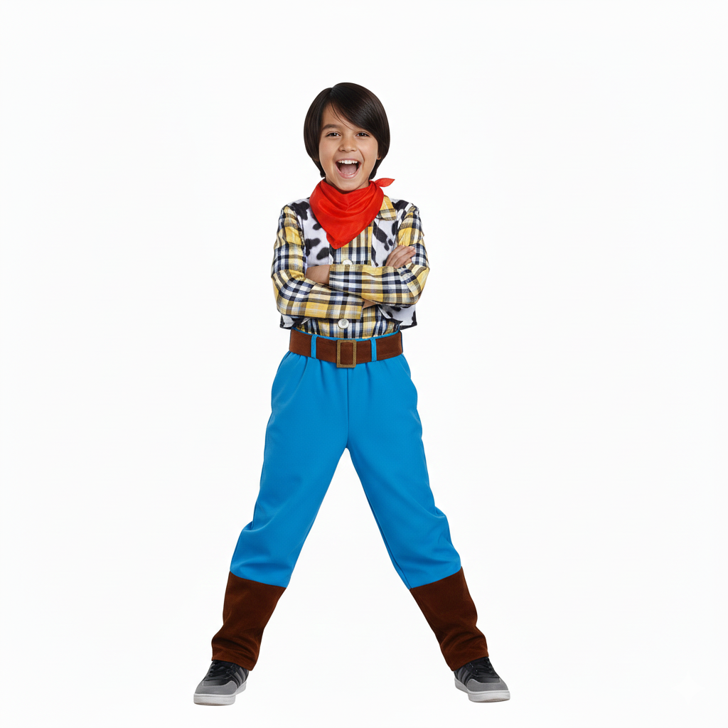 Disfraz Vaquero Niño - Traje Cowboy Completo | Fiesta Temática | Ideal para Jugar | Talla 3-12 años