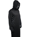 Disfraz de jefe Enmascarado Negro con Túnica y Capucha | Cosplay Infantil para Fiestas Halloween y Carnaval | Talla 3-12 años