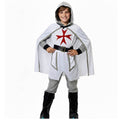 Disfraz Guerrero Medieval para Niño - Incluye Túnica, Capa con Capucha, Cinturón y Botas - Ideal para Carnaval, Halloween y Fiestas de Disfraces - Tallas 3 a 12 Años