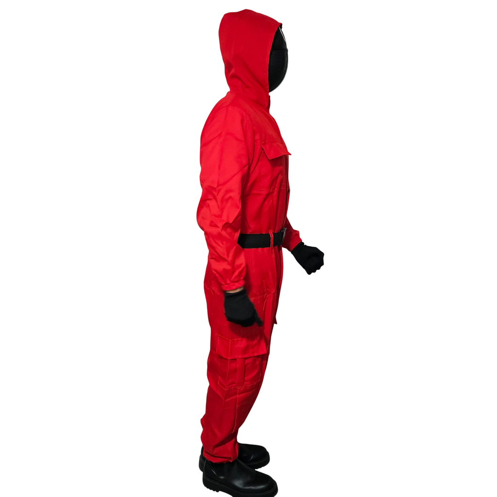 Disfraz Guardián Rojo Infantil - Mono con Capucha y Máscara Triangular | Carnaval y Fiestas | Solidado Talla 5-13 años