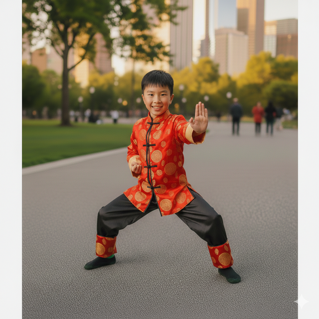 Disfraz de Guerrero Oriental para Niño - Cultura China Traje Camisa y Pantalón - Carnaval, Fiesta Halloween