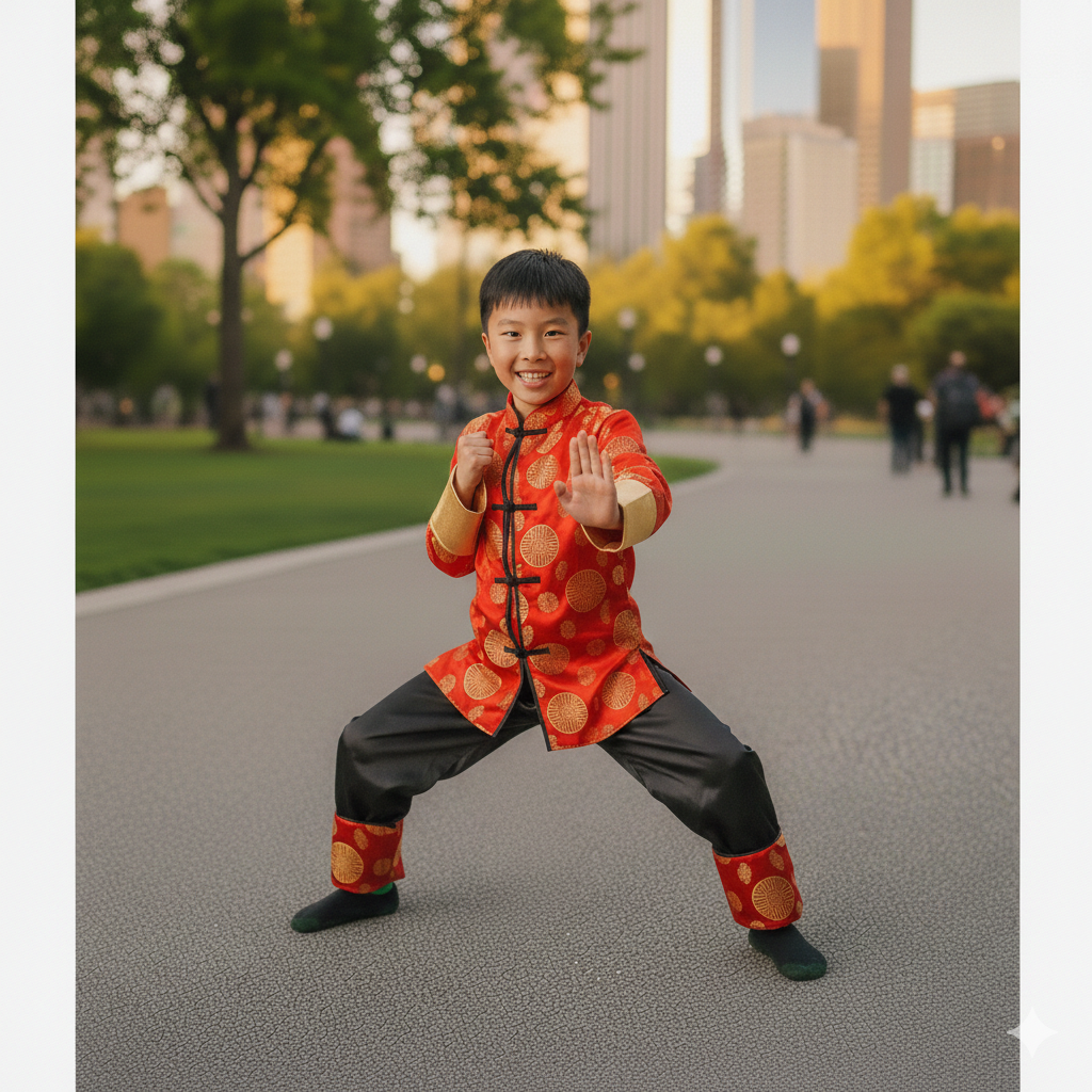 Disfraz de Guerrero Oriental para Niño - Cultura China Traje Camisa y Pantalón - Carnaval, Fiesta Halloween