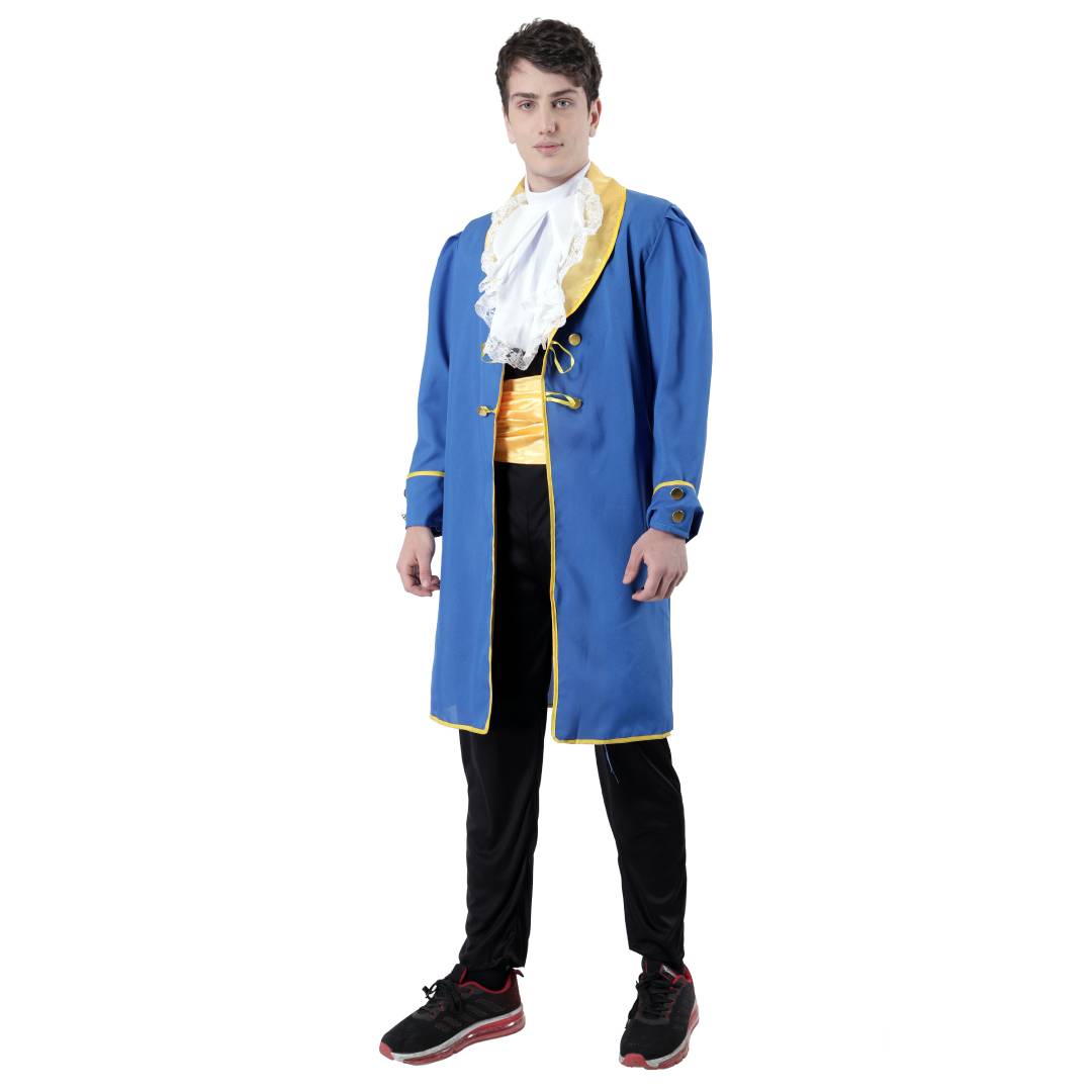 Disfraz de Príncipe Bestia Azul para Hombre - Traje Real 4 Piezas | Ideal Carnaval, Halloween