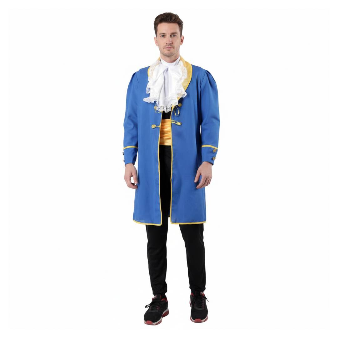 Disfraz de Príncipe Bestia Azul para Hombre - Traje Real 4 Piezas | Ideal Carnaval, Halloween