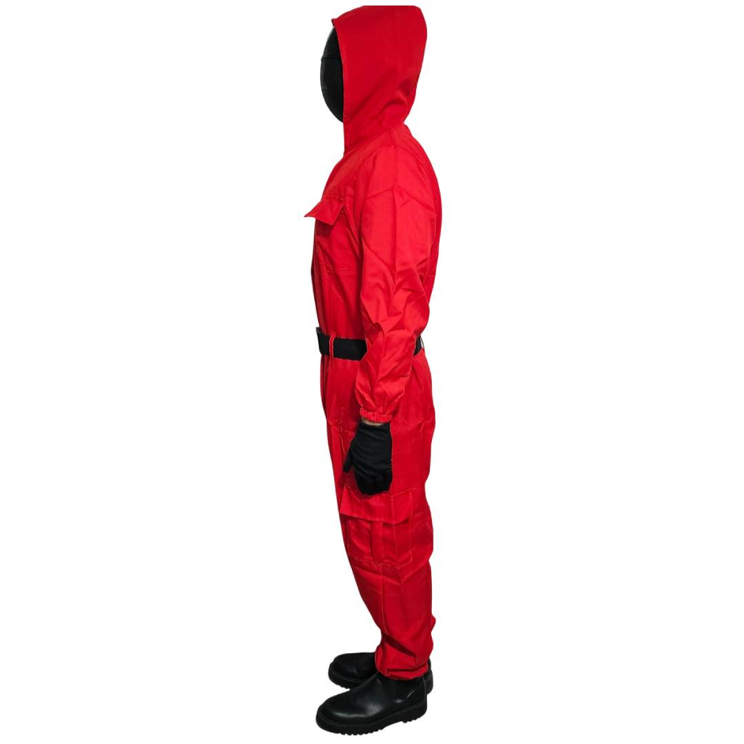 Disfraz Guardián Rojo Infantil - Mono con Capucha y Máscara Cuadro | Carnaval y Fiestas | Solidado Talla 5-13 años